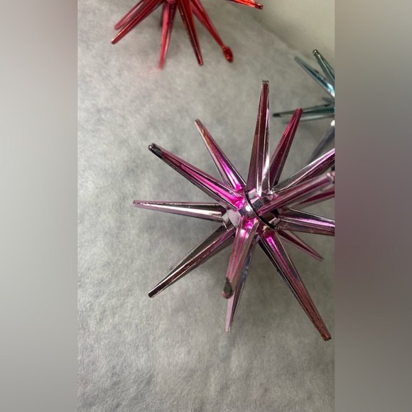 7-pc Bradford Exchange Ornaments Plastic Bell Cage Starburst Sputnik Metallic - Picture 6 of 9